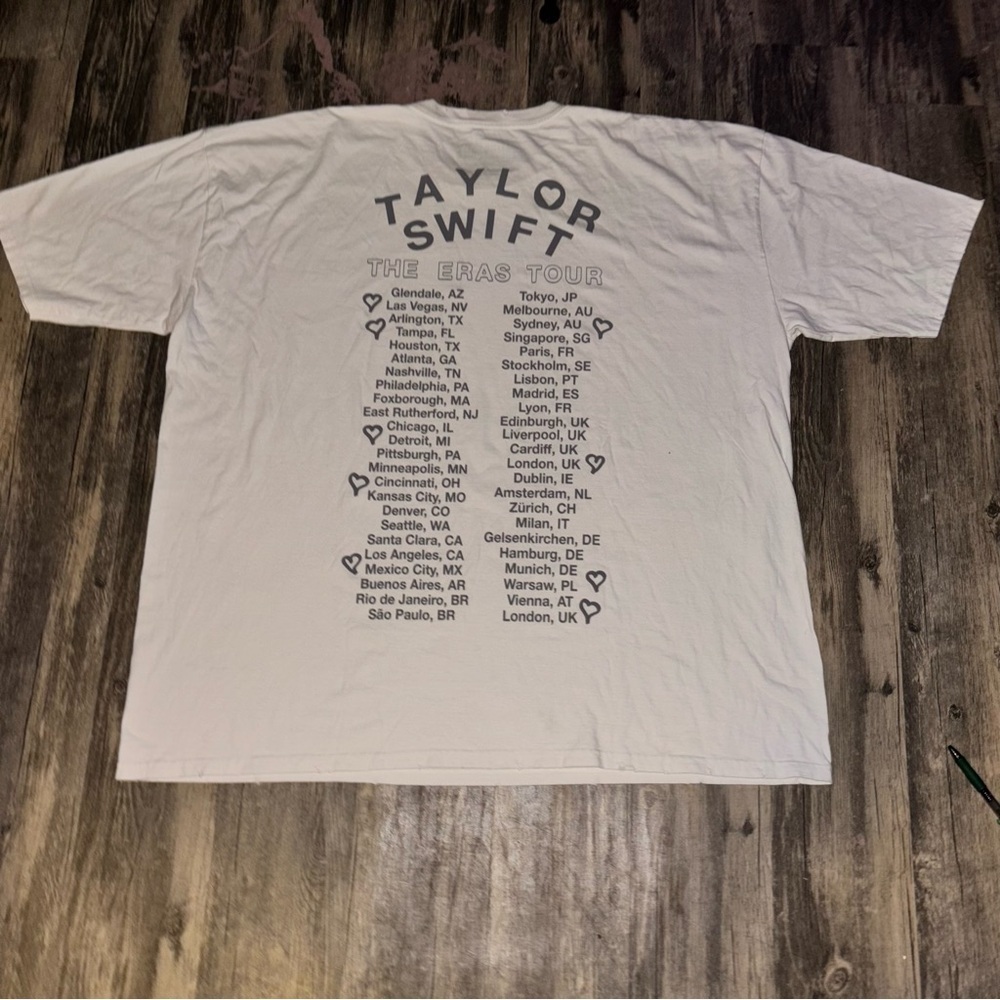 Taylor Swift Eras Tour T Shirt “Distressed” Tour Dates Unisex Size 3XL NEW - Picture 9 of 10